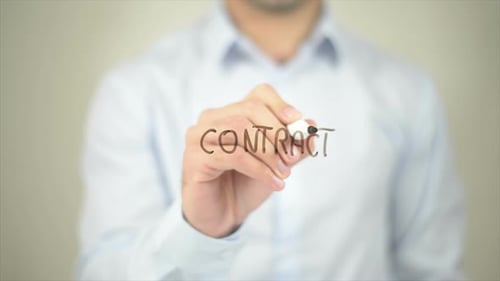 Contract, Writing on Transparent Screen