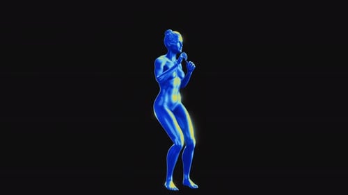 3D Human Thermal Scan Fitness Animation