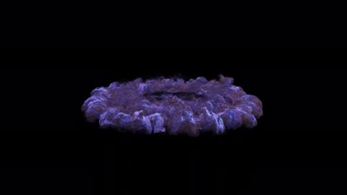 Magic Blue Smoke Energy Burst Reveal Effect
