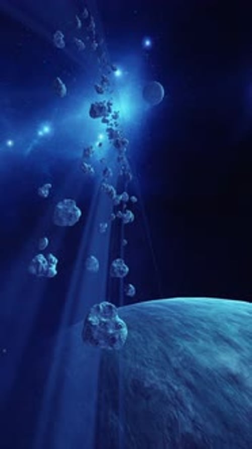a Large Cluster of Asteroids Near an Unknown Planet Vertical