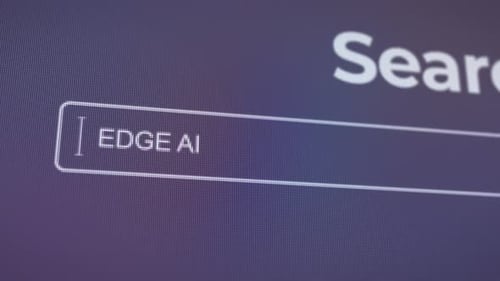 Edge Ai Technology Search Bar Concept Digital Search Interface