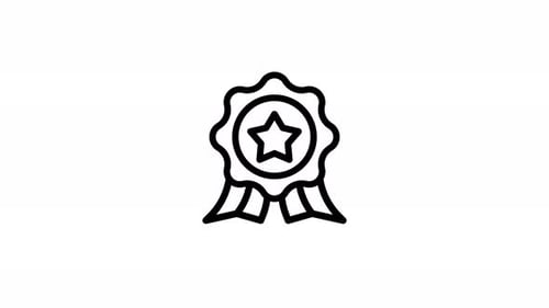Animated Minimal Star Badge Wiggle Icon