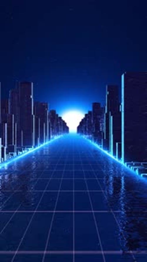 Big Data Artificial Intelligence Internet of Things Modern Urban Technology AI City Background