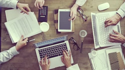 Teamwork Collaborative Business Meeting Data Analysis with Tech and Paperwork