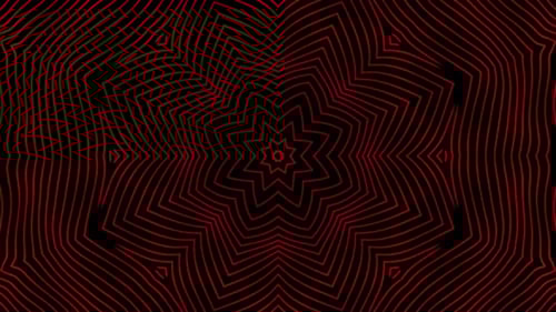 Dynamic Red Lines Abstract Kaleidoscope Pattern Background Animation