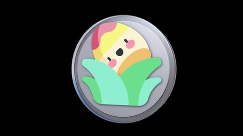 Cute 3D Animated Easter Egg Icon in Grass