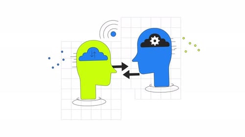 Animation de l'interface utilisateur d'intégration 2D de la communication dans le cloud