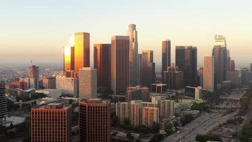 Aerial of the Downtown Los Angeles