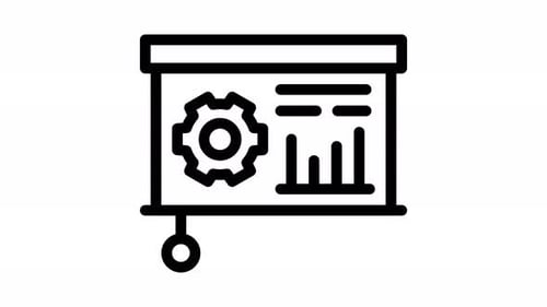 presentation line icon animation