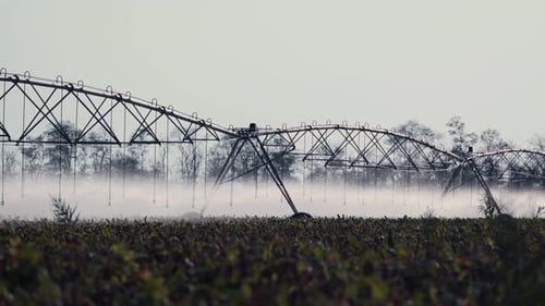 Highly Efficient Irrigation System for Agricultural Fields in Operation Sprinkler Irrigation in Slow