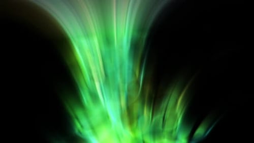 Abstract green fire with black background