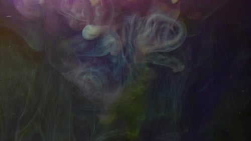 Abstract Ink Swirls in Water Background