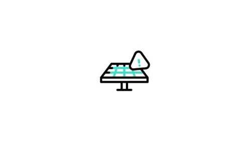 Animated Solar Panel Warning Icon