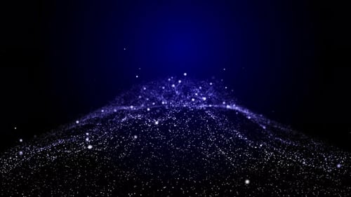 Abstract Blue Particles Background Loop