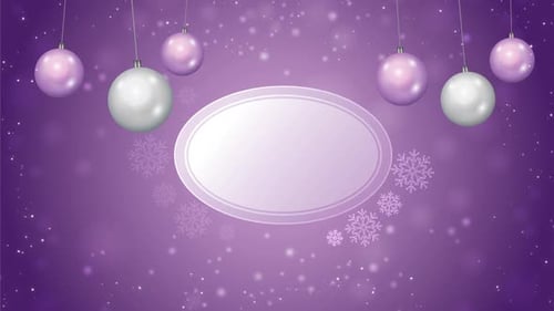 Elegant Christmas Ornaments and Snowflakes Animated Background