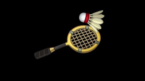 Animiertes Badminton-Emoji