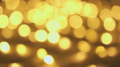 Defocused Yellow Glowing Light Bokeh