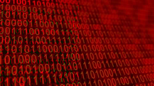 Hackerangriff-Konzept. Binärcode.