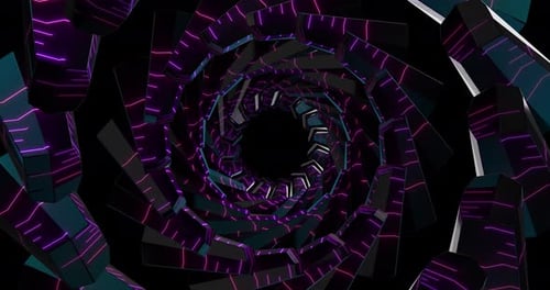 Animation tunnel de couleur abstraite 4K VJ 10