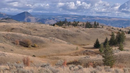 Aerial Vista of Semi-Arid Desert and Grassland Hills