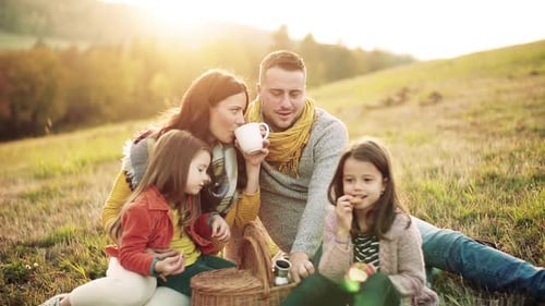 Autumn Family Picnic in the Park