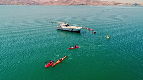Colorful Sea Kayaks