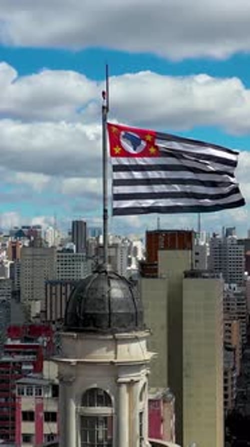 Cityscape of Sao Paulo Brazil. Stunning landscape of downtown district city.