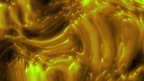 Abstract Golden Glowing Fluid Motion Background