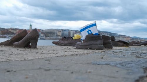Shoes with Flowers By the Danube River