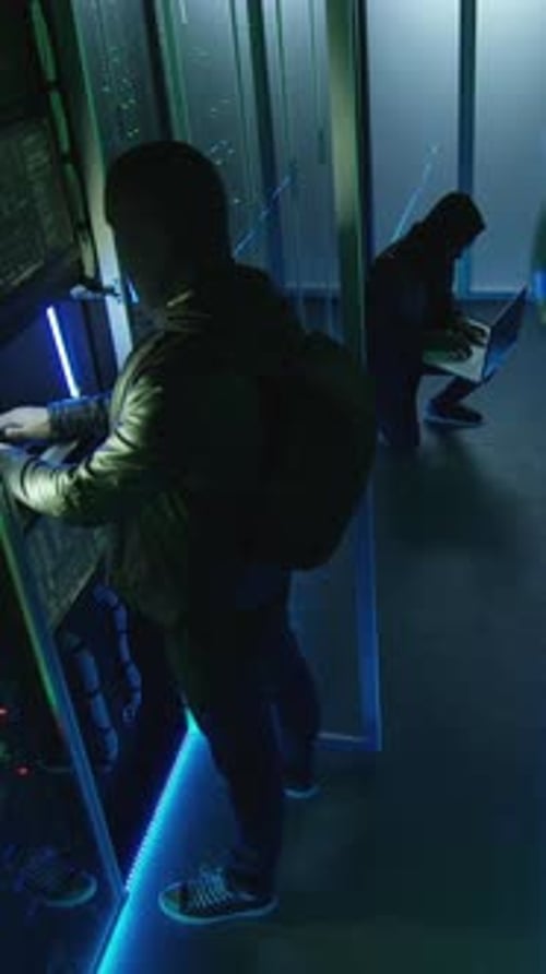 Hooded Hackers Access Servers in Dark Data Center
