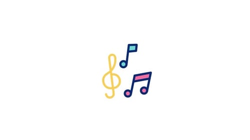 Animated Music Notes and Treble Clef for Creative Projects