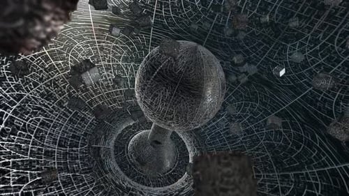 4k gravierter silberner Globus-Animationshintergrund