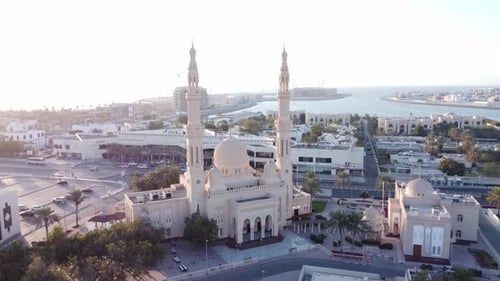 Beautiful Mosque near La Mer beach in Dubai.