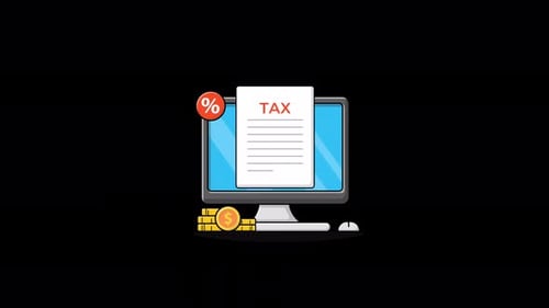 Online Tax Filing and Payments Flat Design Animation