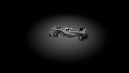 Modelo digital con estructura alámbrica de un coche de Fórmula 1