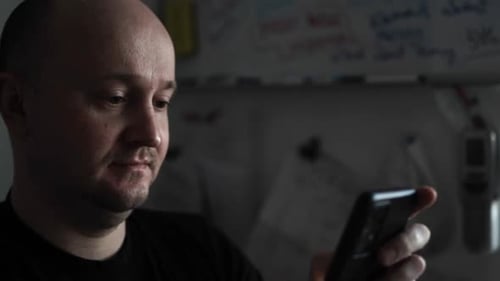 Creative Journaling: Man Working from Home Office