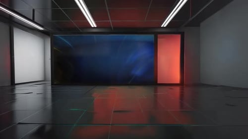 Interactive TV Studio Setup: Virtual Green Screen Background for Engaging Broadcast