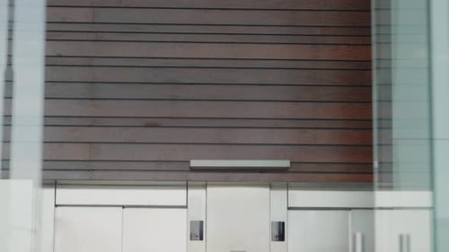 Modern Building Exterior with Elevators