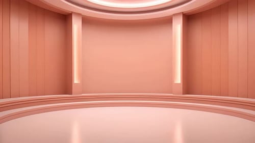 Podium Futuristische Vitrine mit Plattform für Produktausstellungen. Leeres modernes Bühnendisplay