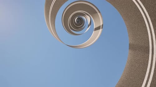 Twist Road Helix no céu azul claro