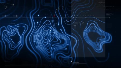 Entorno topográfico holográfico futurista Ui 06