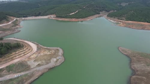 Aerial Dam Lake