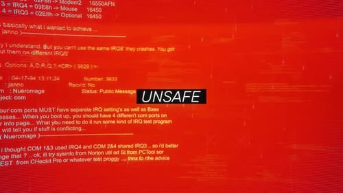 Unsafe On Warning Hack Background Screen