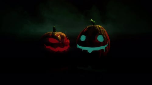 Neon Glowing Jack O' Lanterns for Spooky Halloween Nights