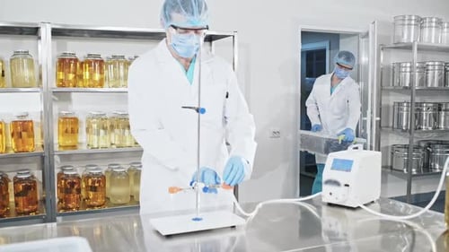 Chemist or Lab Technician Doing Research