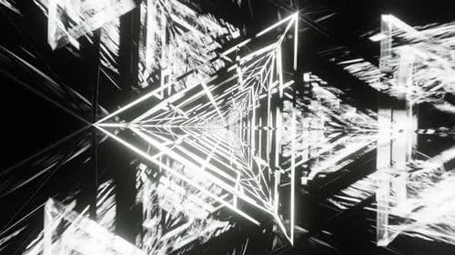 Rotated Triangle Black And White Vj Loop Background HD