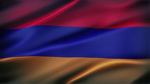 Realistic Waving Armenian Flag Animation Loop
