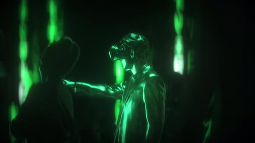 Digital Character In Metaverse Background