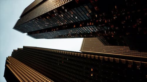 Vertical Video of Skyscrapper Against Sky