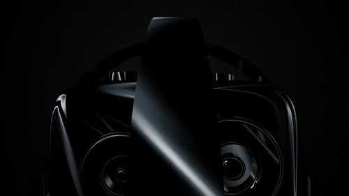 Sleek Dark Abstract Fluid Shapes Looping Background Animation